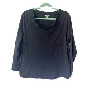 Terra and Sky Women’s Black Long Sleeve Shirt